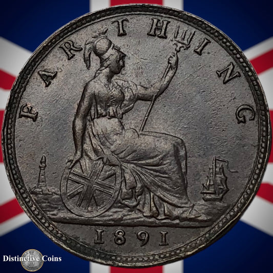 Great Britain 1891 Farthing 1/4d GB4316