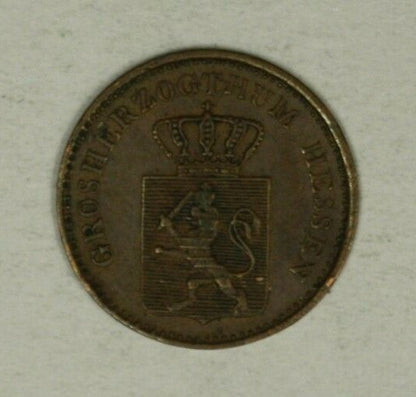 Germany Hesse Darmstadt Pfennig 1860  XF   A2267