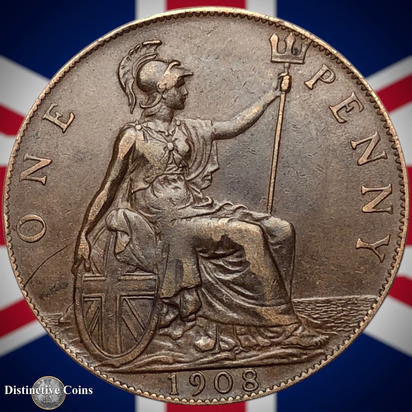 Great Britain 1908 Penny 1d GB6698