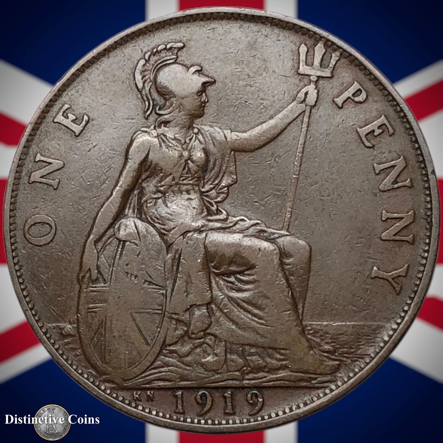 Great Britain 1919 KN Penny 1d GB6935