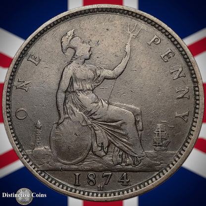 Great Britain 1874 H Penny 1d GB6350