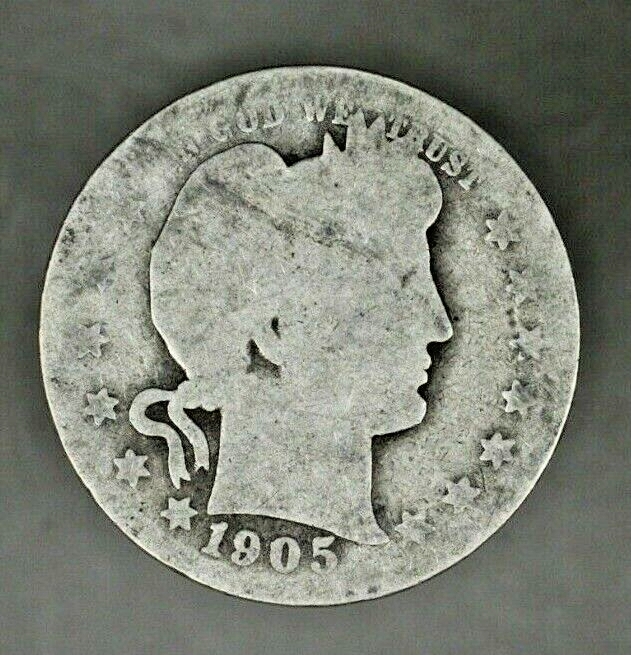 US Barber Quarter 1905 O low grade better date   A2547