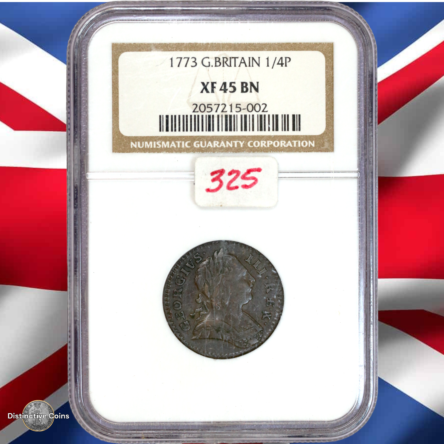 Great Britain 1773 Farthing NGC XF45BN - GBS033