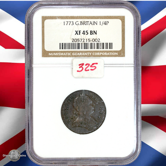 Great Britain 1773 Farthing NGC XF45BN - GBS033