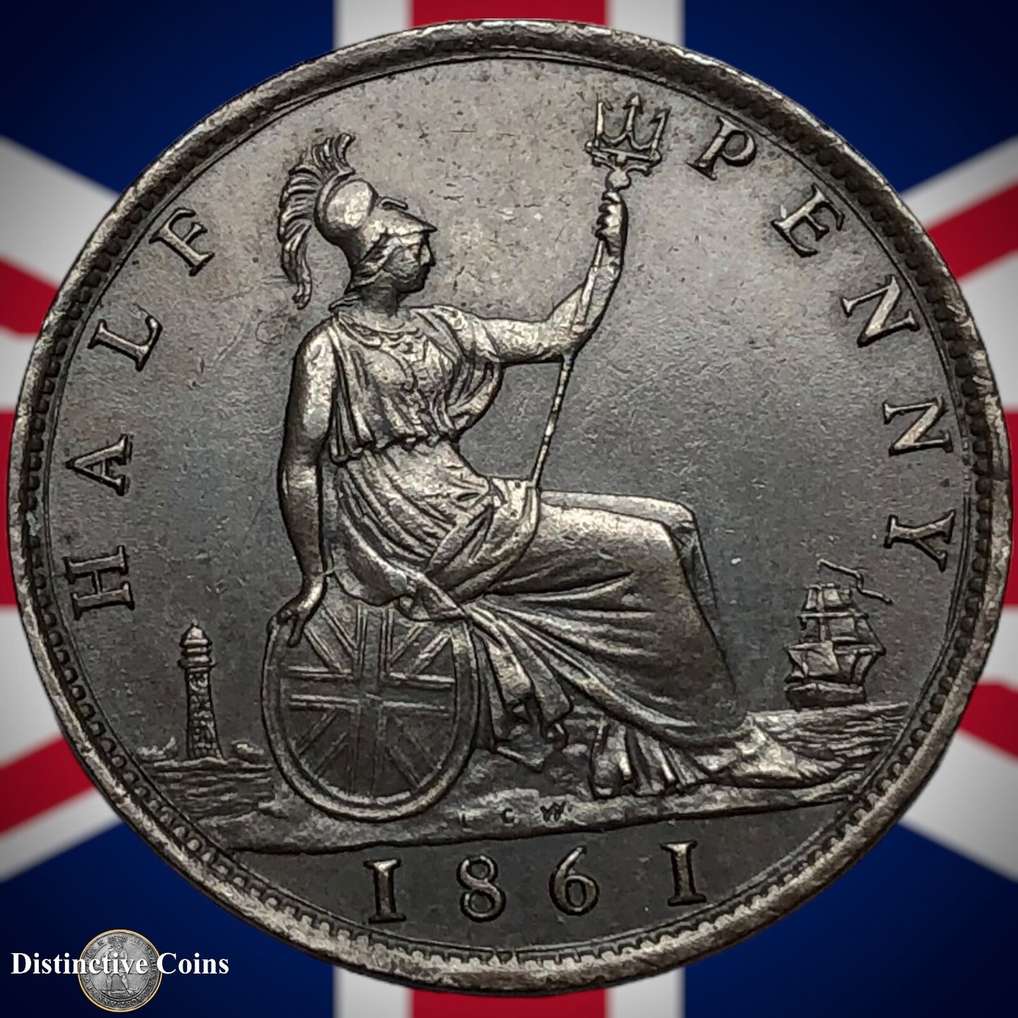 Great Britain 1861 Half Penny 1/2d GB5405