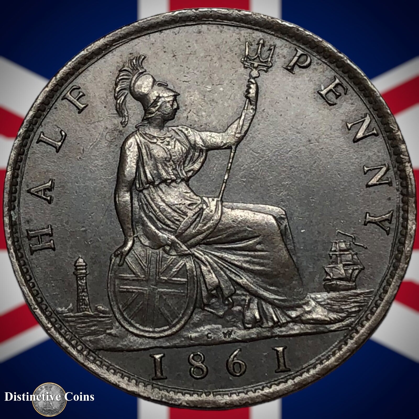 Great Britain 1861 Half Penny 1/2d GB5405