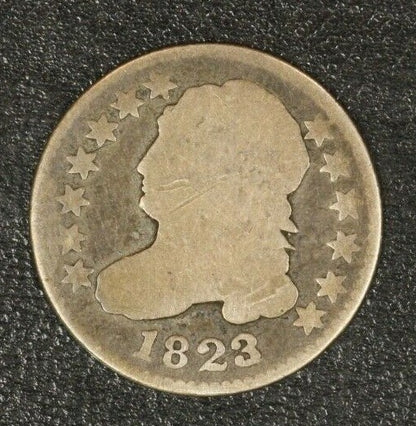 1823 Capped Bust Dime Better Date Circulated Coin   