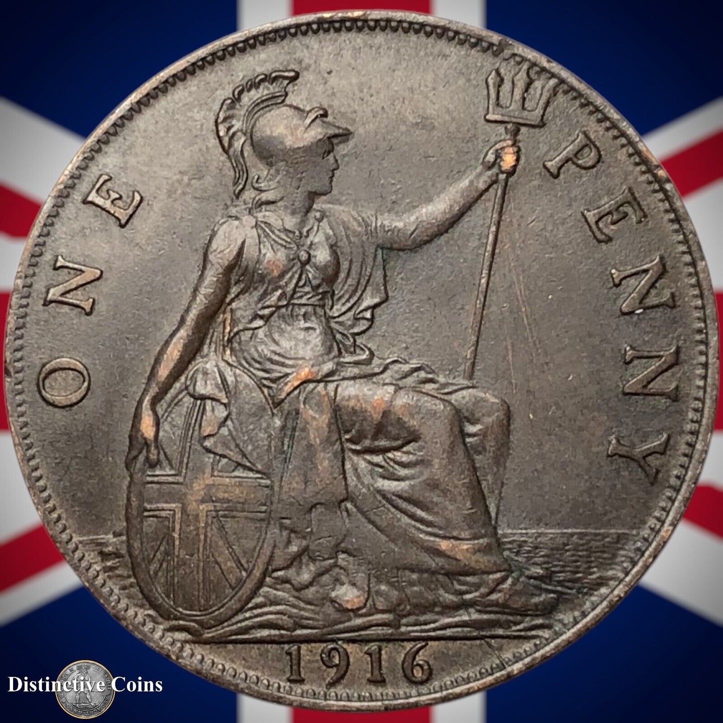 Great Britain 1916 Penny 1d GB6830