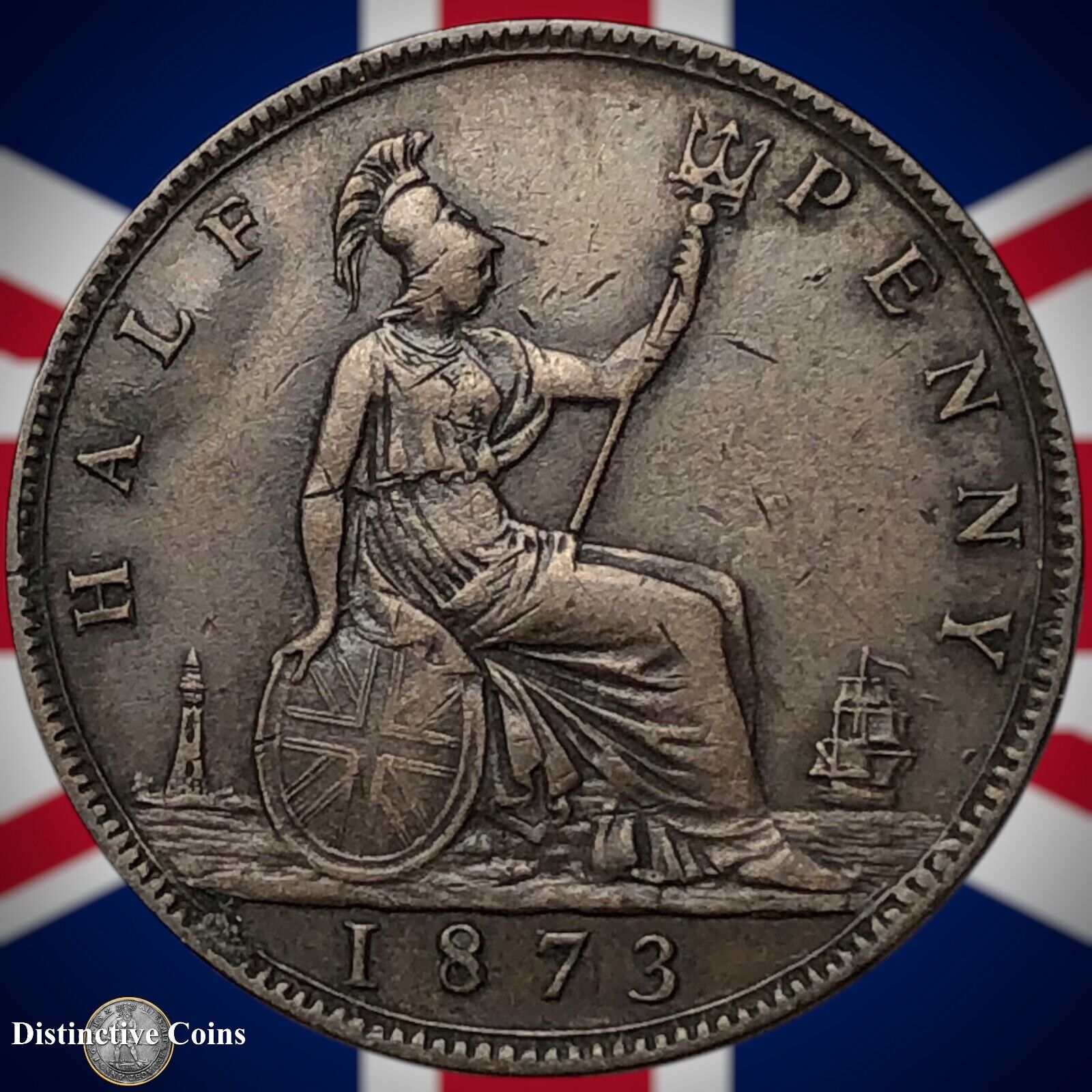 Great Britain 1873 Half Penny 1/2d GB5505