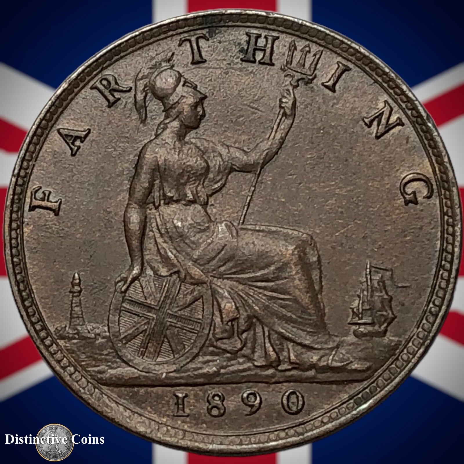 Great Britain 1890 Farthing 1/4d GB4284