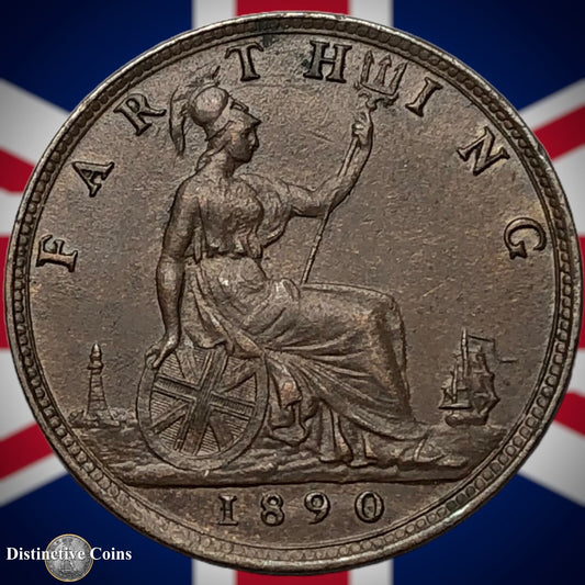 Great Britain 1890 Farthing 1/4d GB4284