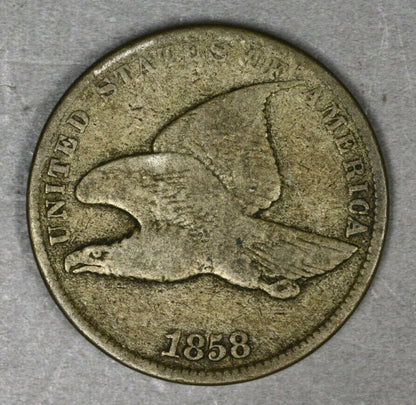 US 1858 Flying Eagle Penny   A3105