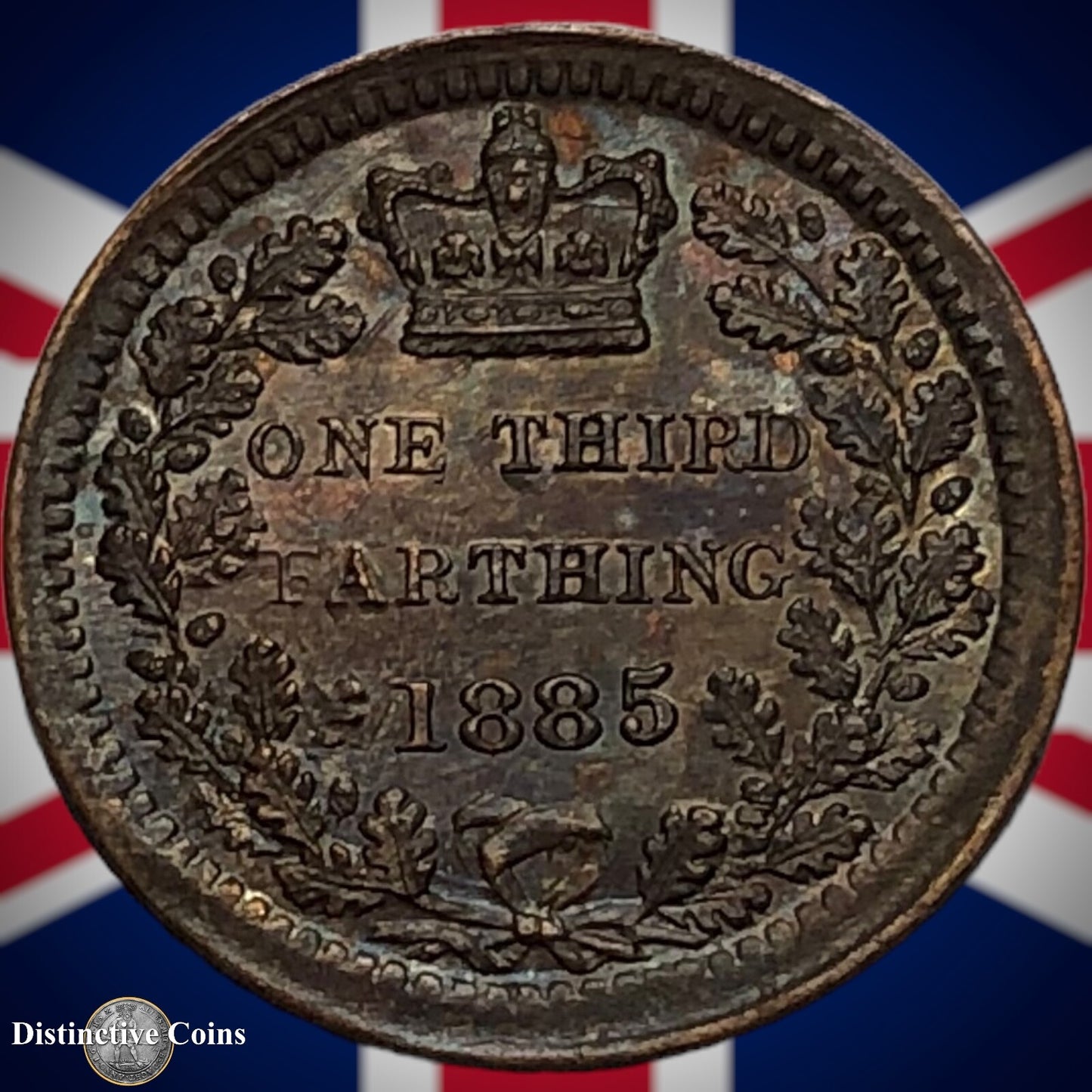 Great Britain 1885 Third Farthing 1/3 Penny GB3033