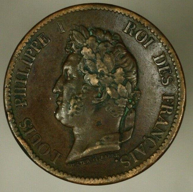French Colonies 5 Centimes 1844 High Grade A1683