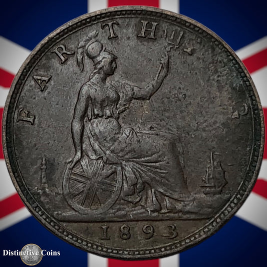 Great Britain 1893 Farthing 1/4d GB4348