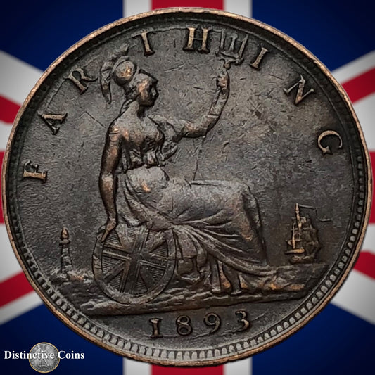 Great Britain 1893 Farthing 1/4d GB4331