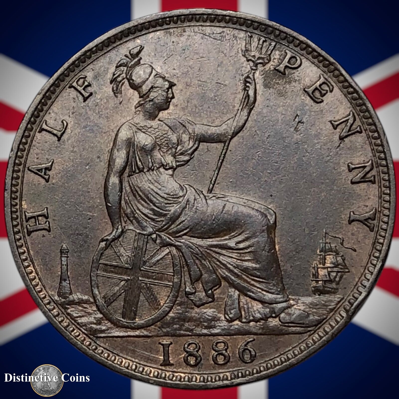 Great Britain 1886 Half Penny 1/2d GB5596