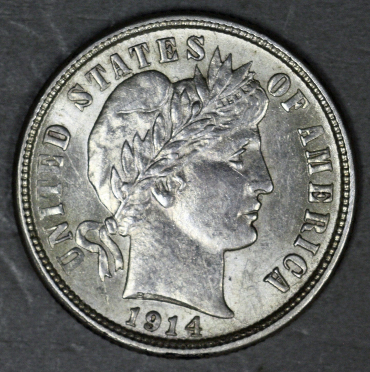 US 1914 D Barber Dime Nice Original  A3348