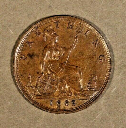1885 Great Britain 1 Farthing Nice Details
