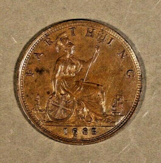 1885 Great Britain 1 Farthing Nice Details