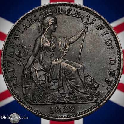 Great Britain 1822 Farthing 1/4d GB3263