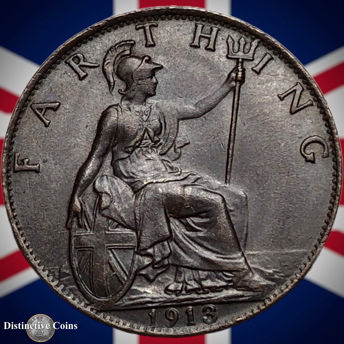 Great Britain 1913 Farthing 1/4d GB4665