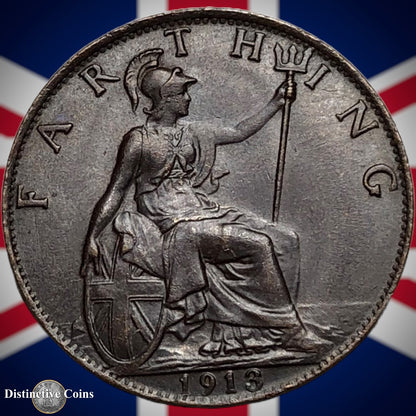 Great Britain 1913 Farthing 1/4d GB4665