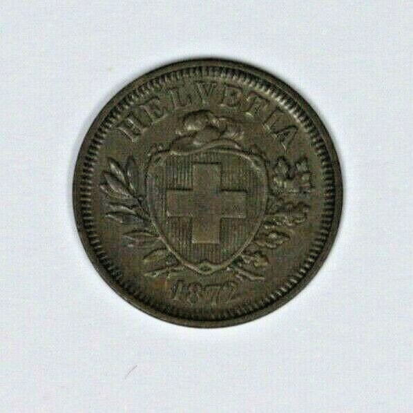 Switzerland 1872 Rappen K-3.1 XF AU   A2517