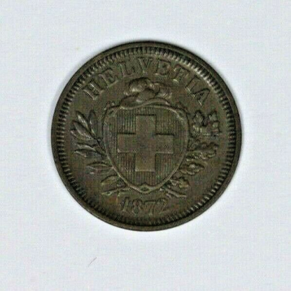 Switzerland 1872 Rappen K-3.1 XF AU   A2517