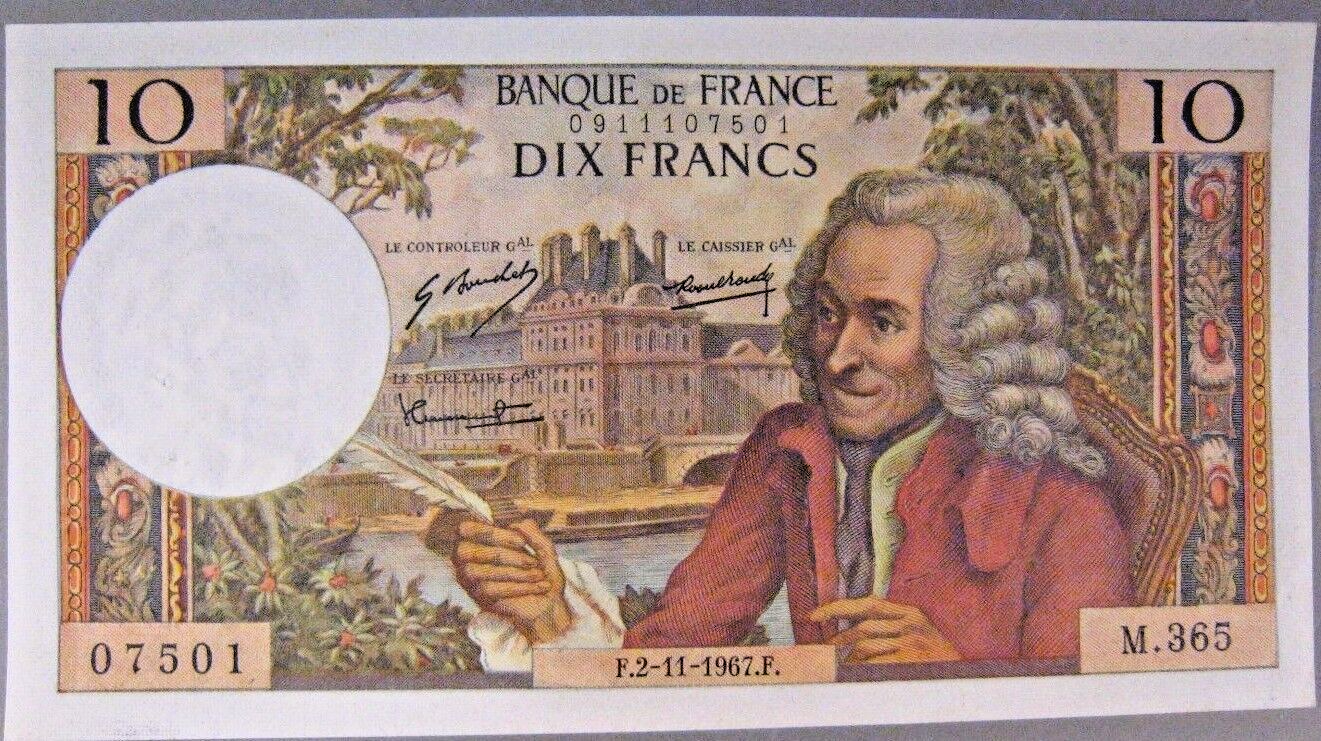 1967 FRANCE,  BANK of, 10 FRANCS, EXTRA  NICE