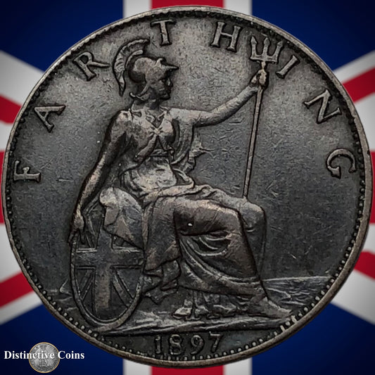 Great Britain 1897 Farthing 1/4d GB4438