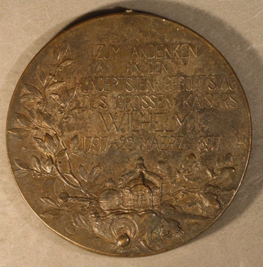 1897 Germany Kaiser Wilhelm Prussia Centenary Medallion c