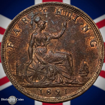 Great Britain 1891 Farthing 1/4d GB4324