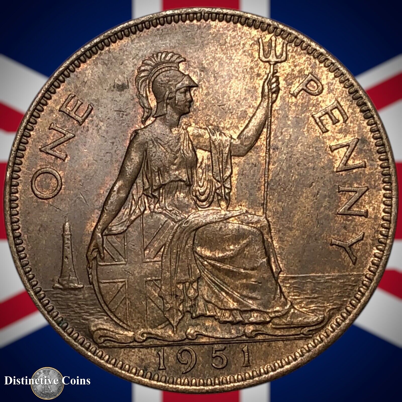 Great Britain 1951 Penny 1d GB7332