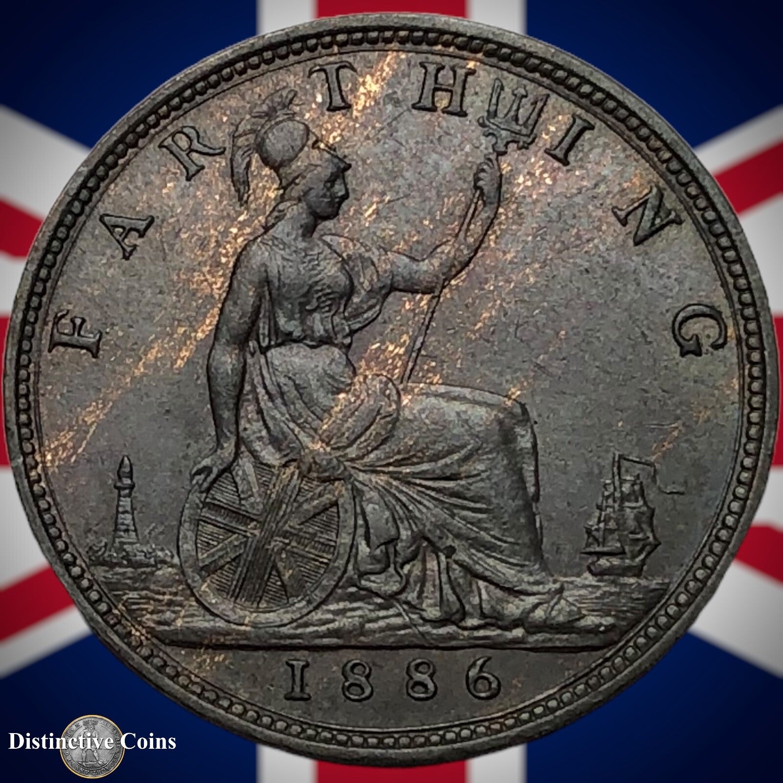 Great Britain 1886 Farthing 1/4d GB4236