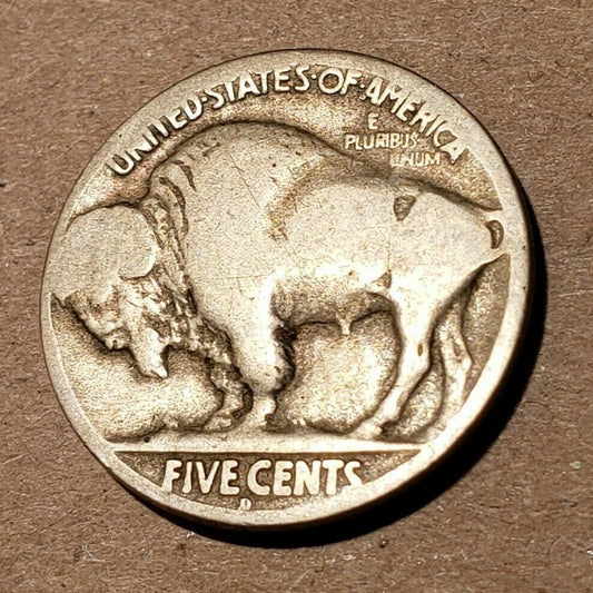 1913 D Type 2 Buffalo Nickel Weak Acid Date United States U073