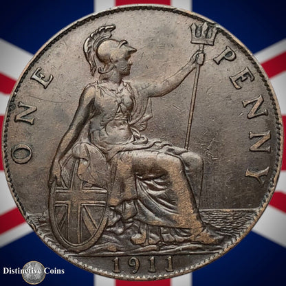 Great Britain 1911 Penny 1d GB6740