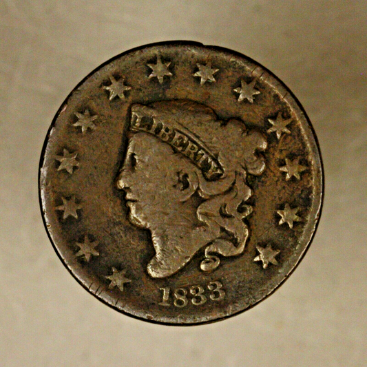 1833 Large Cent Bent