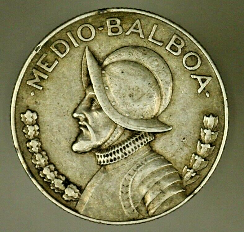 Panama Silver 1/2 Balboa 1932  XF-   A828