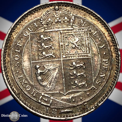 Great Britain 1887 British One Shilling GB0507