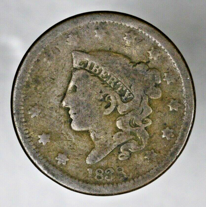 US 1838 Coronet Head Large Cent   A3140