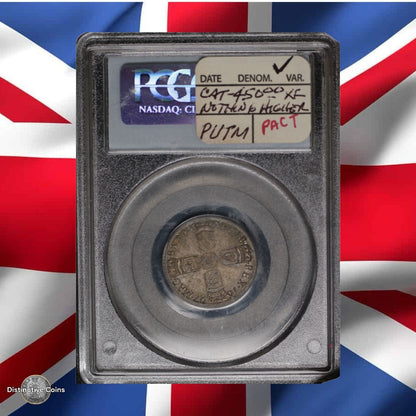 Great Britain 1697 6 Pence PCGS MS63 Large crowns