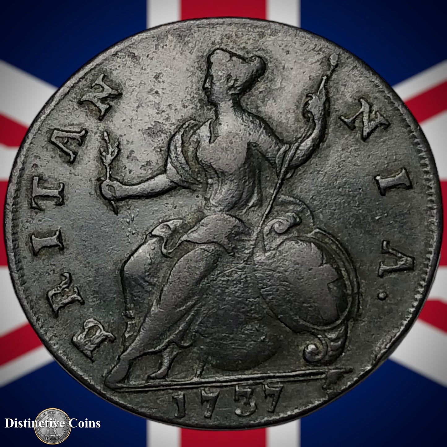 Great Britain 1737 Half Penny 1/2d GB5067