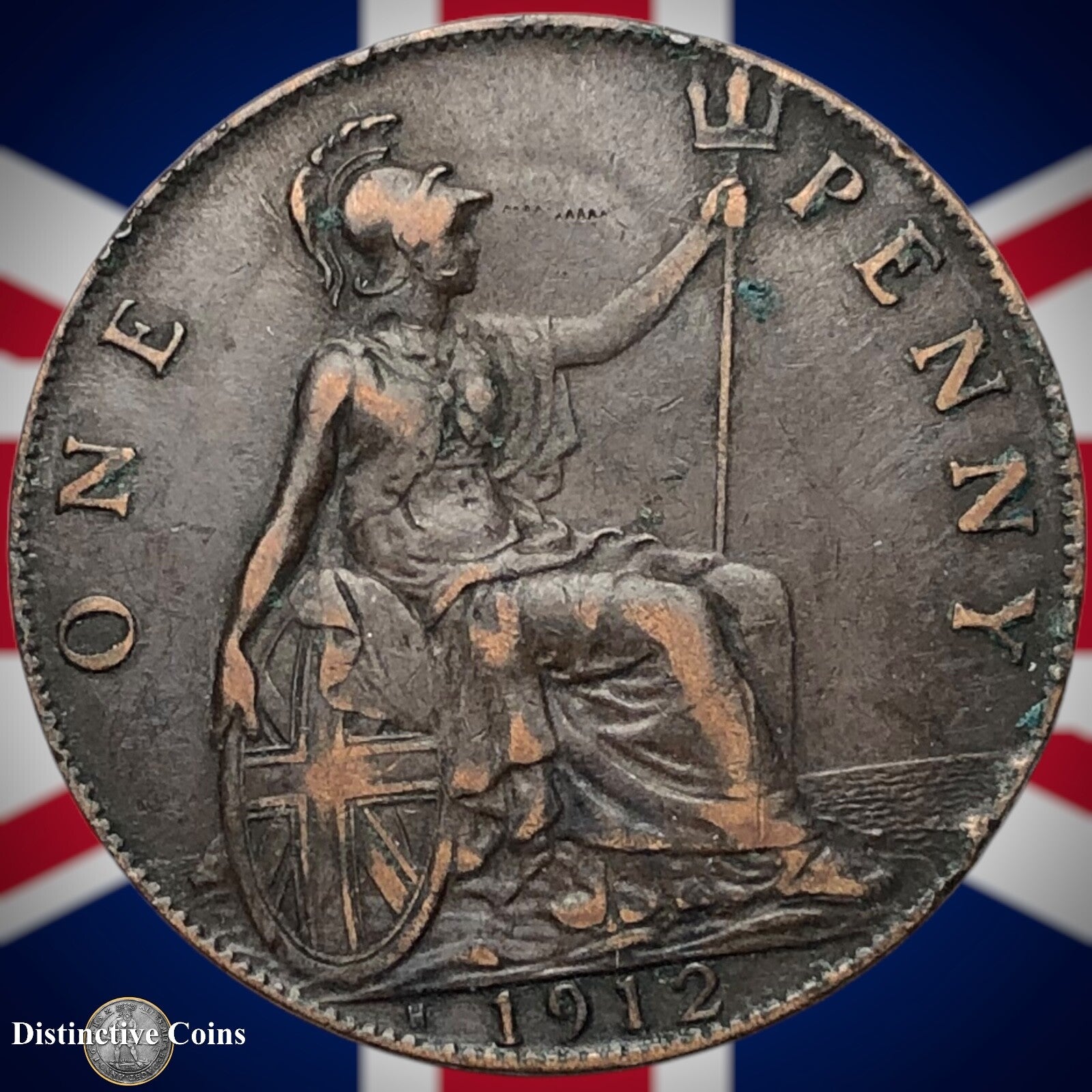 Great Britain 1912 H Penny 1d GB6796