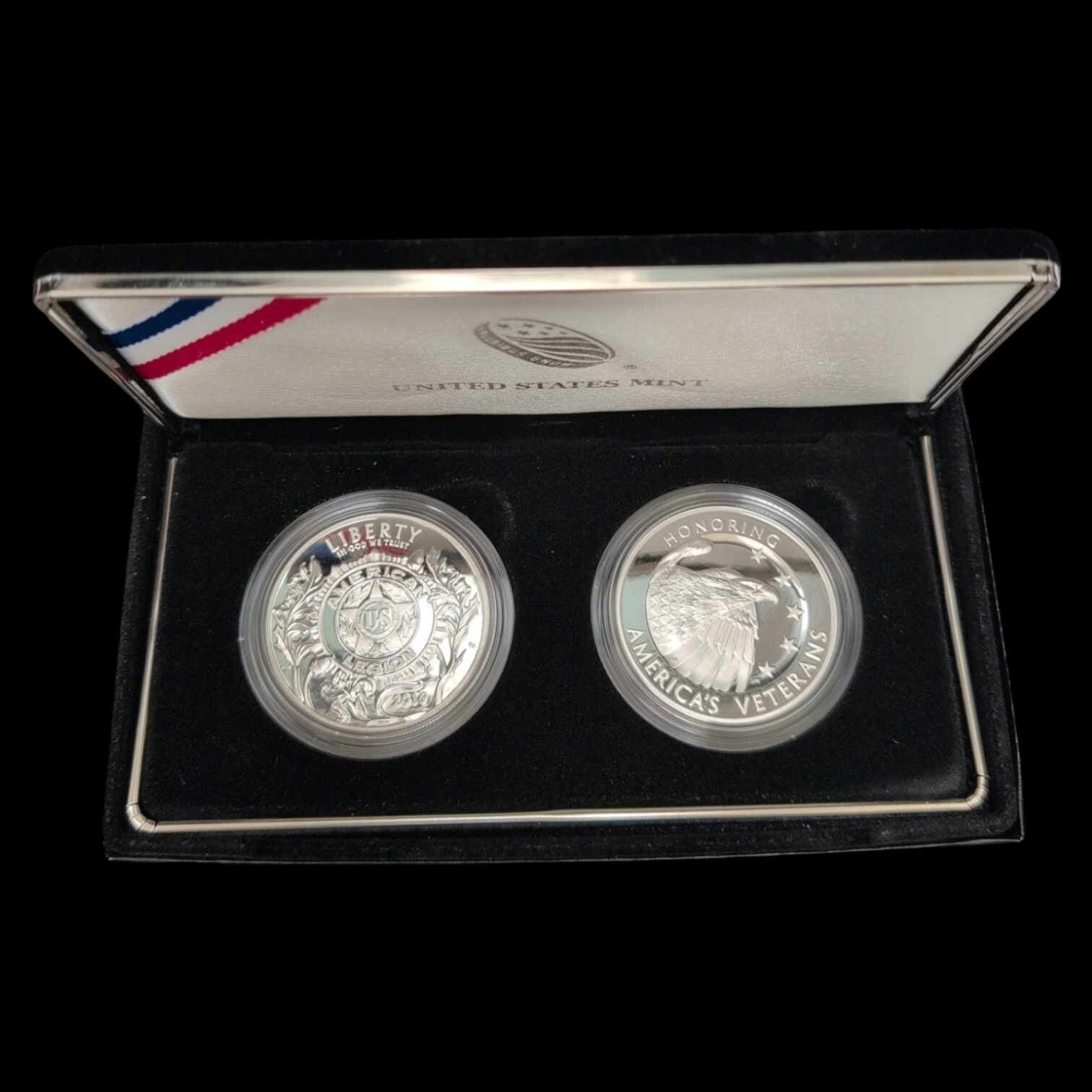 2019American Legion 100th Anniversary Commemorative Silver Dollar & Medal  D206
