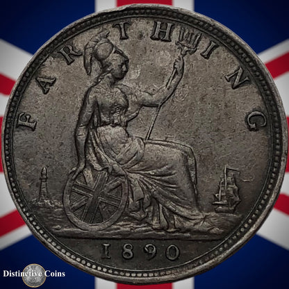 Great Britain 1890 Farthing 1/4d GB4276