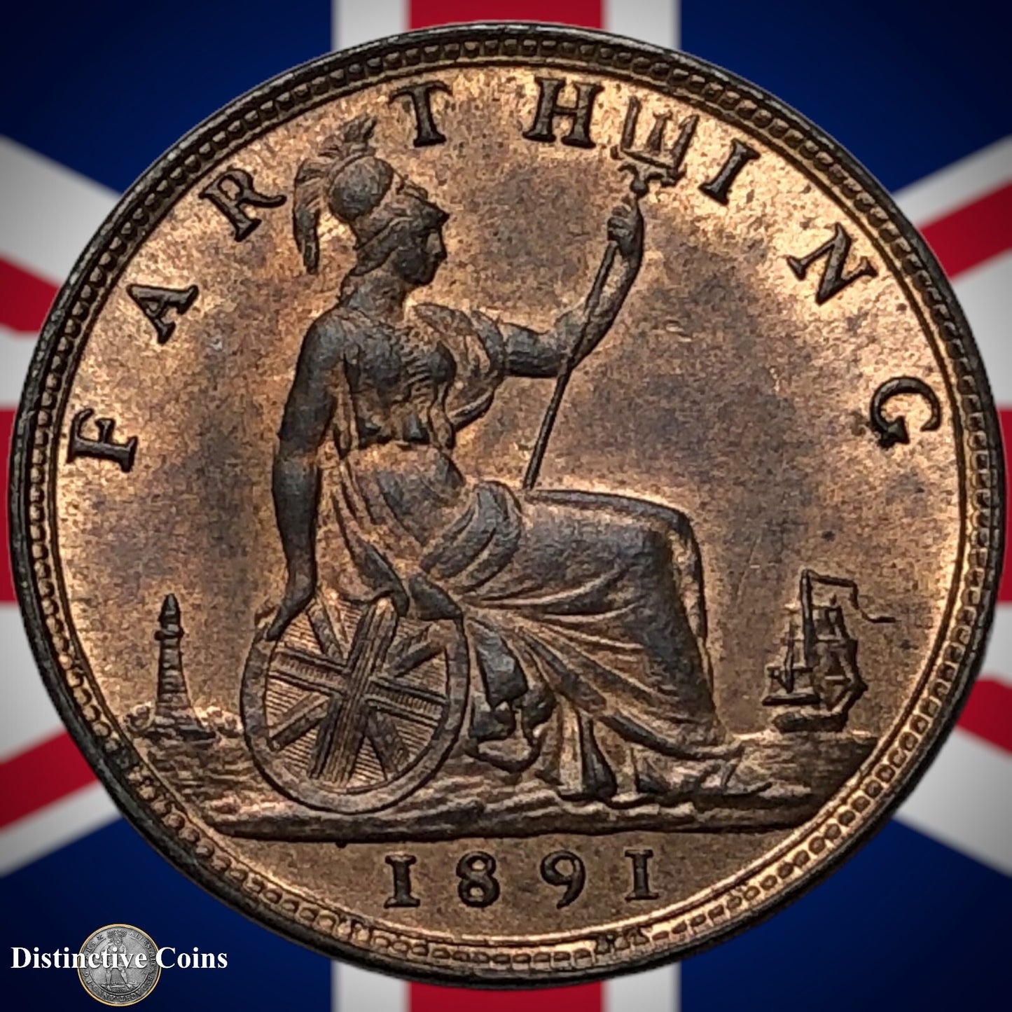 Great Britain 1891 Farthing 1/4d GB4319