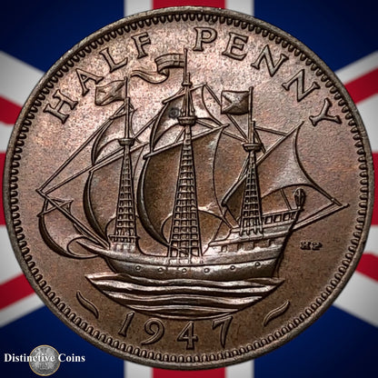 Great Britain 1947 Half Penny 1/2d GB6046