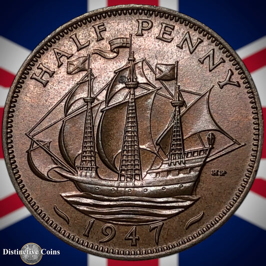 Great Britain 1947 Half Penny 1/2d GB6046