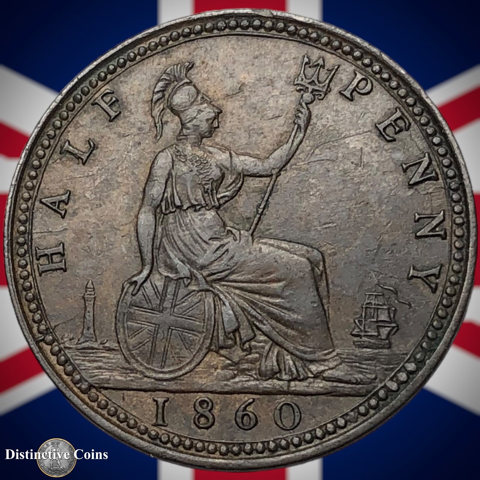 Great Britain 1860 Half Penny 1/2d GB5340